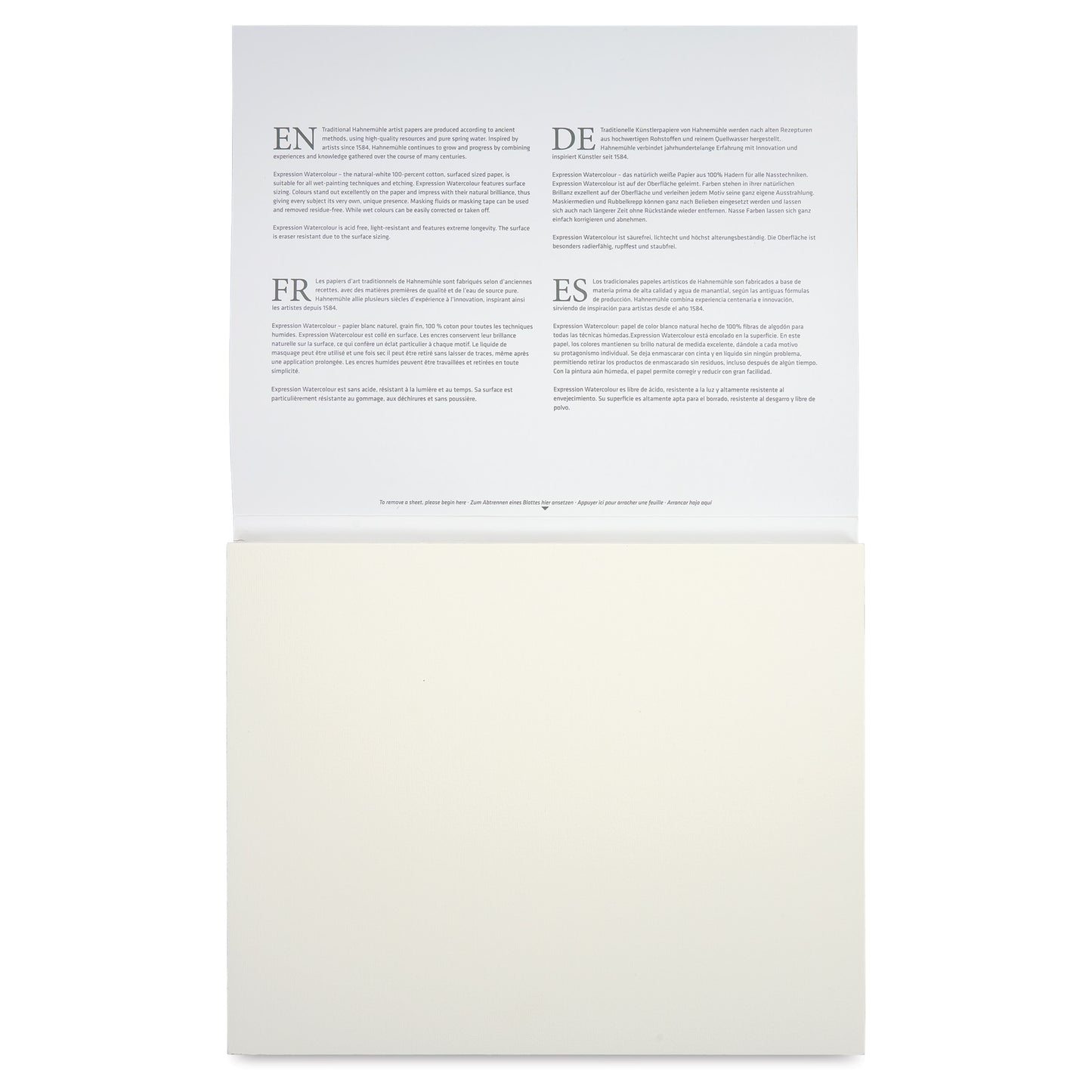 Hahnemühle Expressions Watercolor Block - 9.5" x 11.8", 20 Sheets, 300 gsm