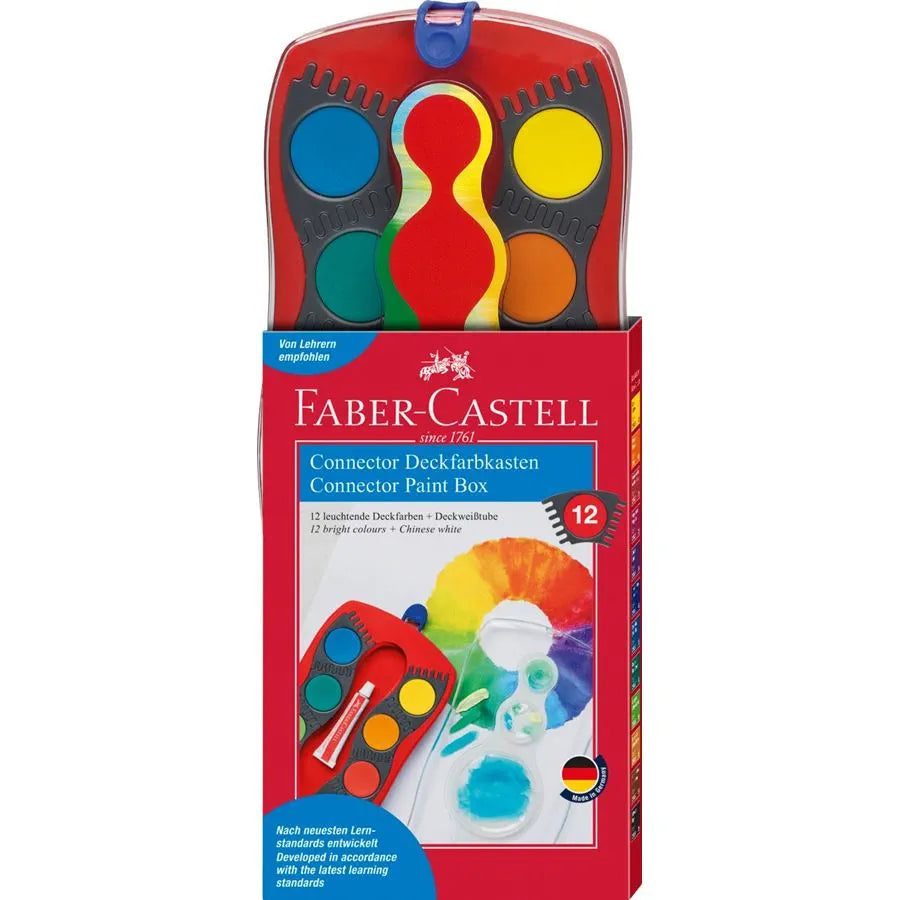 FABER CASTELL CONNECTOR PAINT BOX / 12 colors KEEPLIVINGFASTER