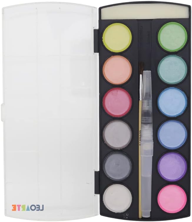 Aquarela 12 Colores Metalicas LEOARTE KEEPLIVINGFASTER
