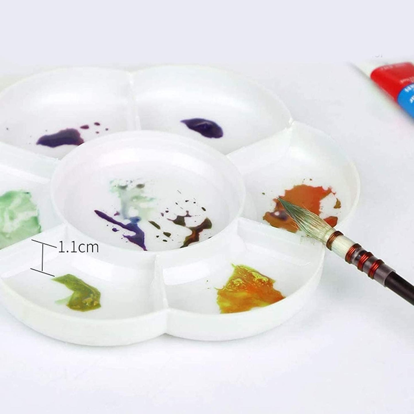 Paleta de Pintura de plástico en Forma de Flor Mezclador de Bandeja de Mezcla de Colores Herramienta de Arte KEEPLIVINGFASTER