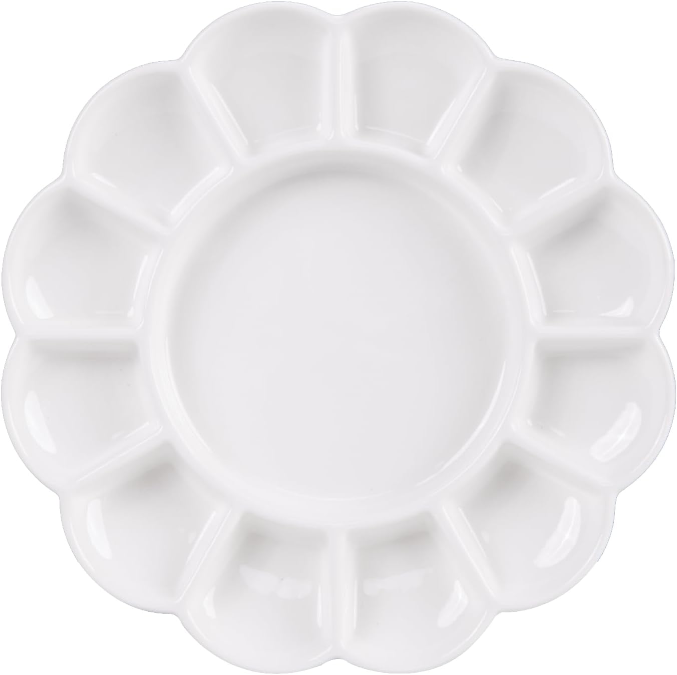 RESERVA - Paleta de pintura de cerámica de 12 pozos, bandeja de porcelana, paleta de mezcla de acuarela para artistas, redonda, 7.9 x 7.9 x 0.79