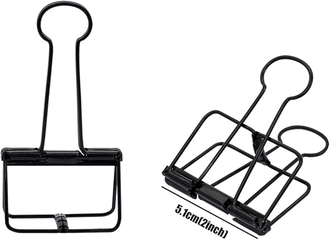 1 Clip de carpeta extra grande de 2 pulgadas (Color negro)