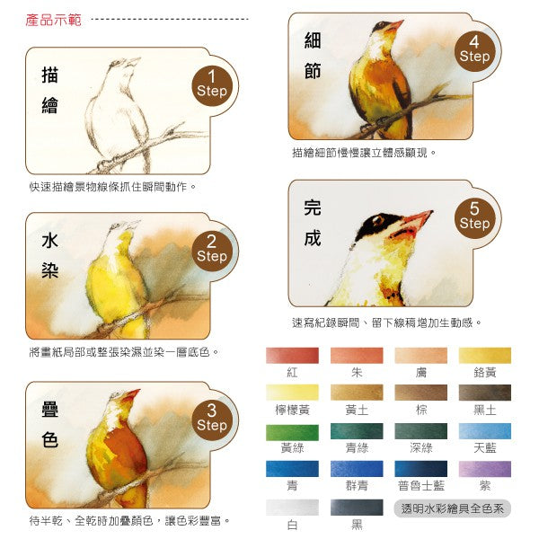 Simbalion Watercolor Cakes 18 Colors Set KEEPLIVINGFASTER