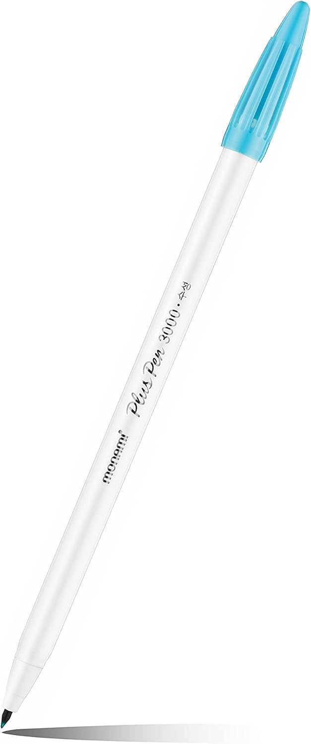 MONAMI Plus Pen 3000 bolígrafos de punta de fieltro, punta fina (0.016 in), para colorear, dibujar/diario, colores surtidos, paquete de 60