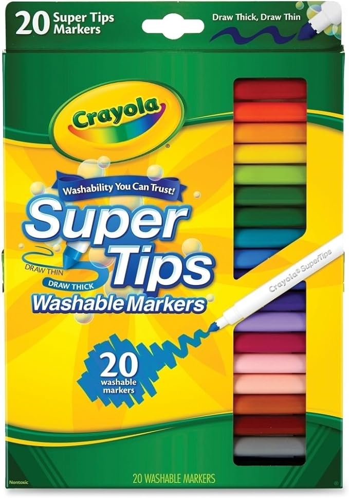 Crayola Marcadores lavables Super Tips, surtidos, 20 unidades KEEPLIVINGFASTER