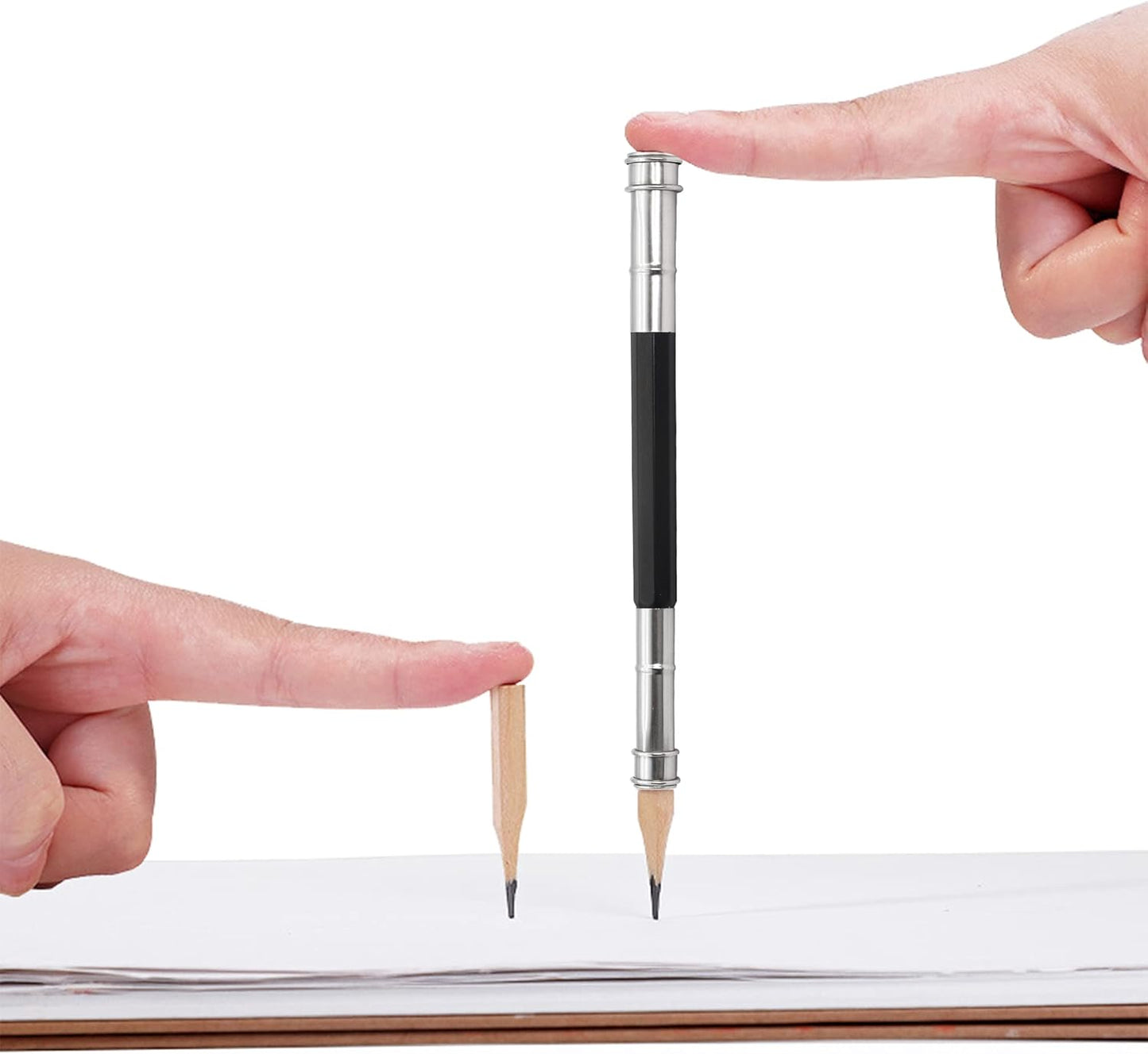 Extensor de lápiz, 1 unidad, ajustable, herramienta de acoplamiento, dispositivo de acoplamiento para escritura artística escolar
