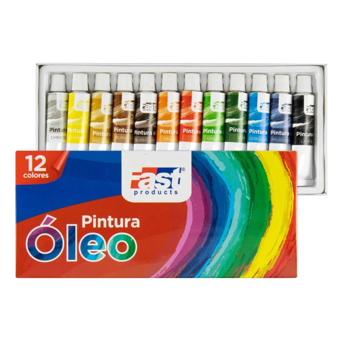 Pintura al Óleo Fast – Estuche de 12 Colores escolar
