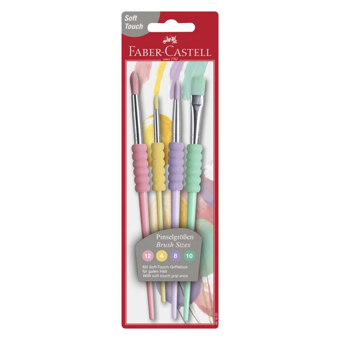 Faber Castell Pincel 481620 Blíster x 4 Pastel (4, 8, 10, 12)
