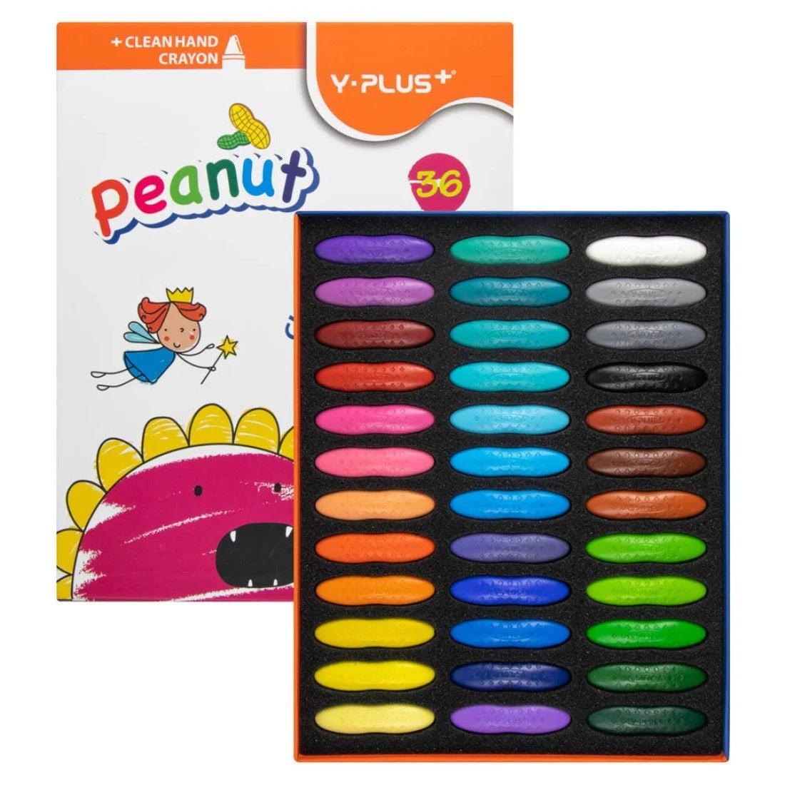 Crayón de cera Y-Plus CR190300 Peanut 36 colores
