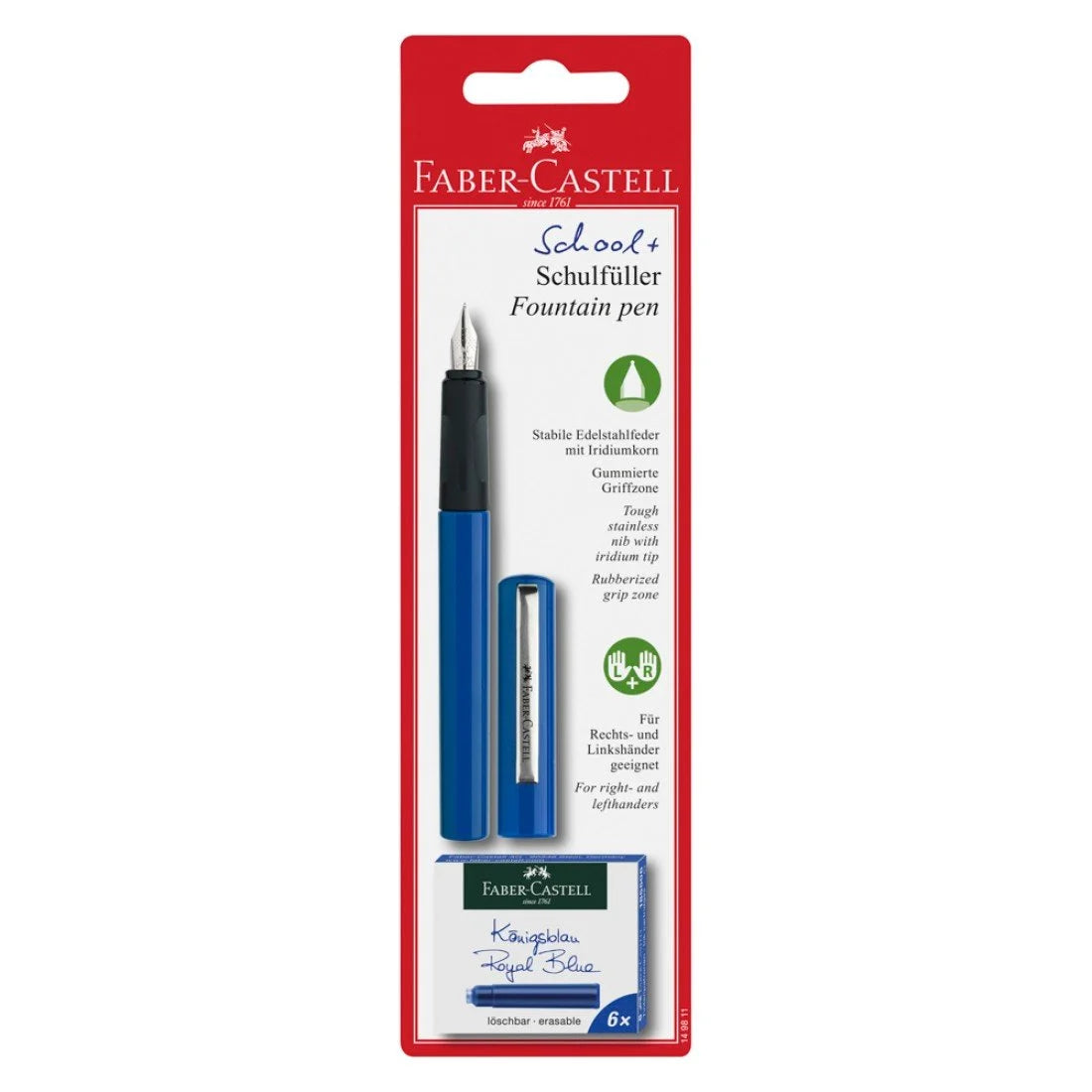 Pluma Fuente Faber-Castell - Escolar Azul