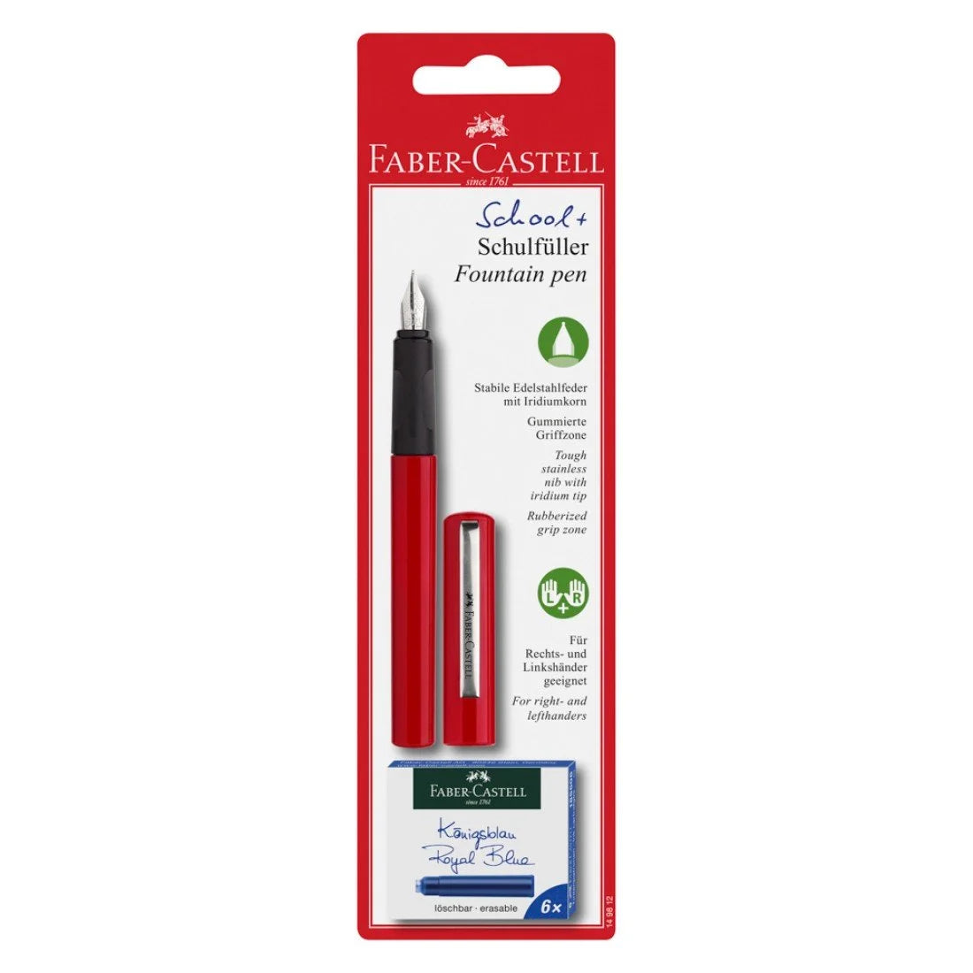 Pluma Fuente Faber-Castell - Escolar Rojo