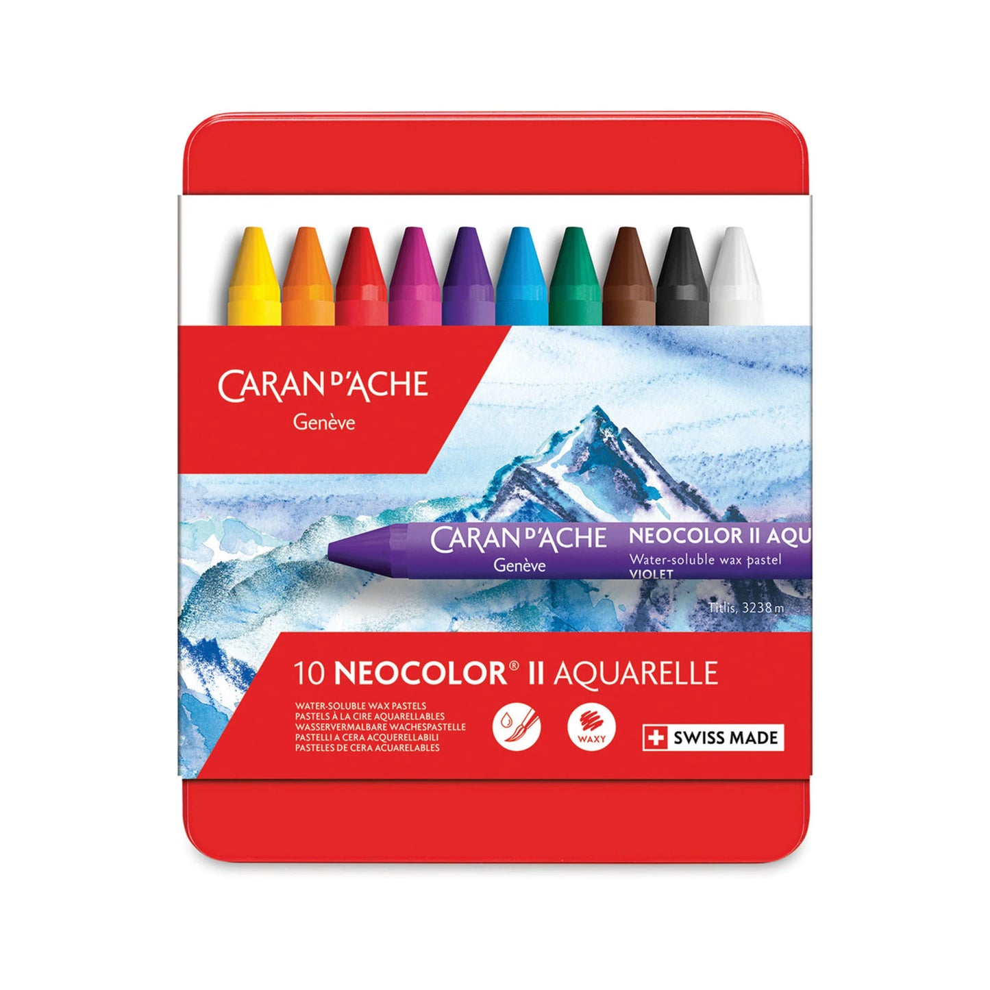 Caran d'Ache Neocolor II Aquarelle Artists' Pastels, Juego de 10