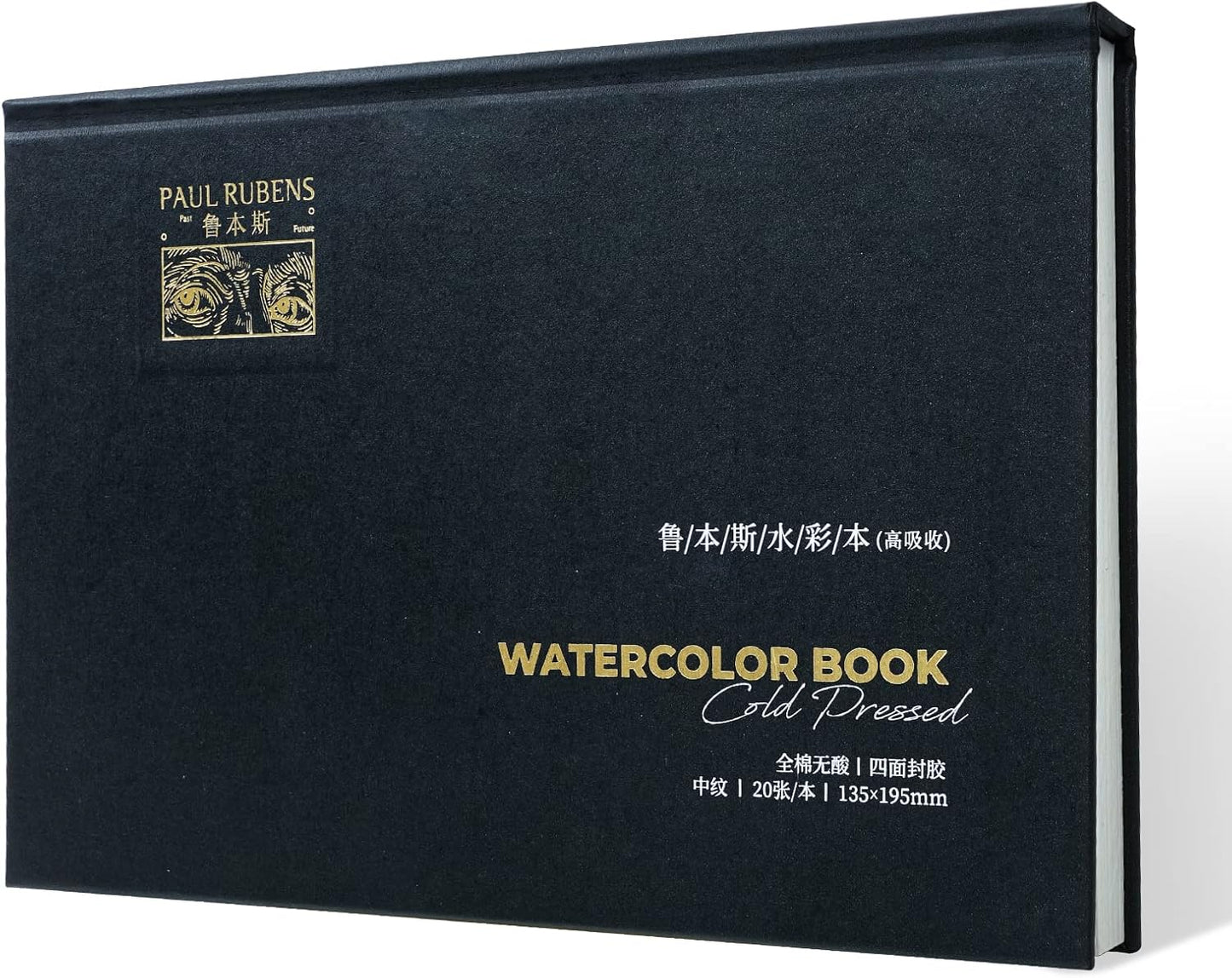 Paul Rubens Bloque de acuarela, alta absorción, calidad de artista, cuaderno de bocetos de acuarela prensado en frío, 100% algodón, 140 libras (300 gsm) tamaño 7.87 x 5.43 pulgadas para principiantes
