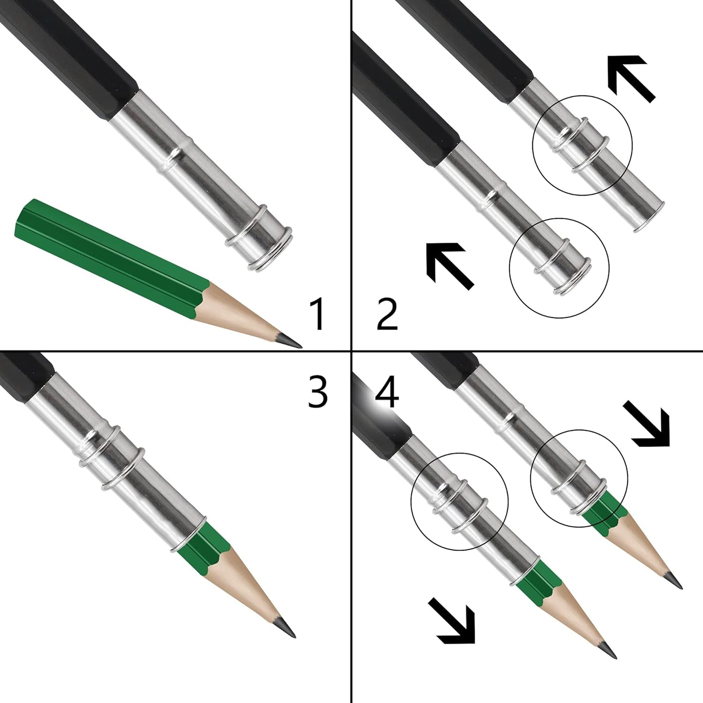 Extensor de lápiz, 1 unidad, ajustable, herramienta de acoplamiento, dispositivo de acoplamiento para escritura artística escolar