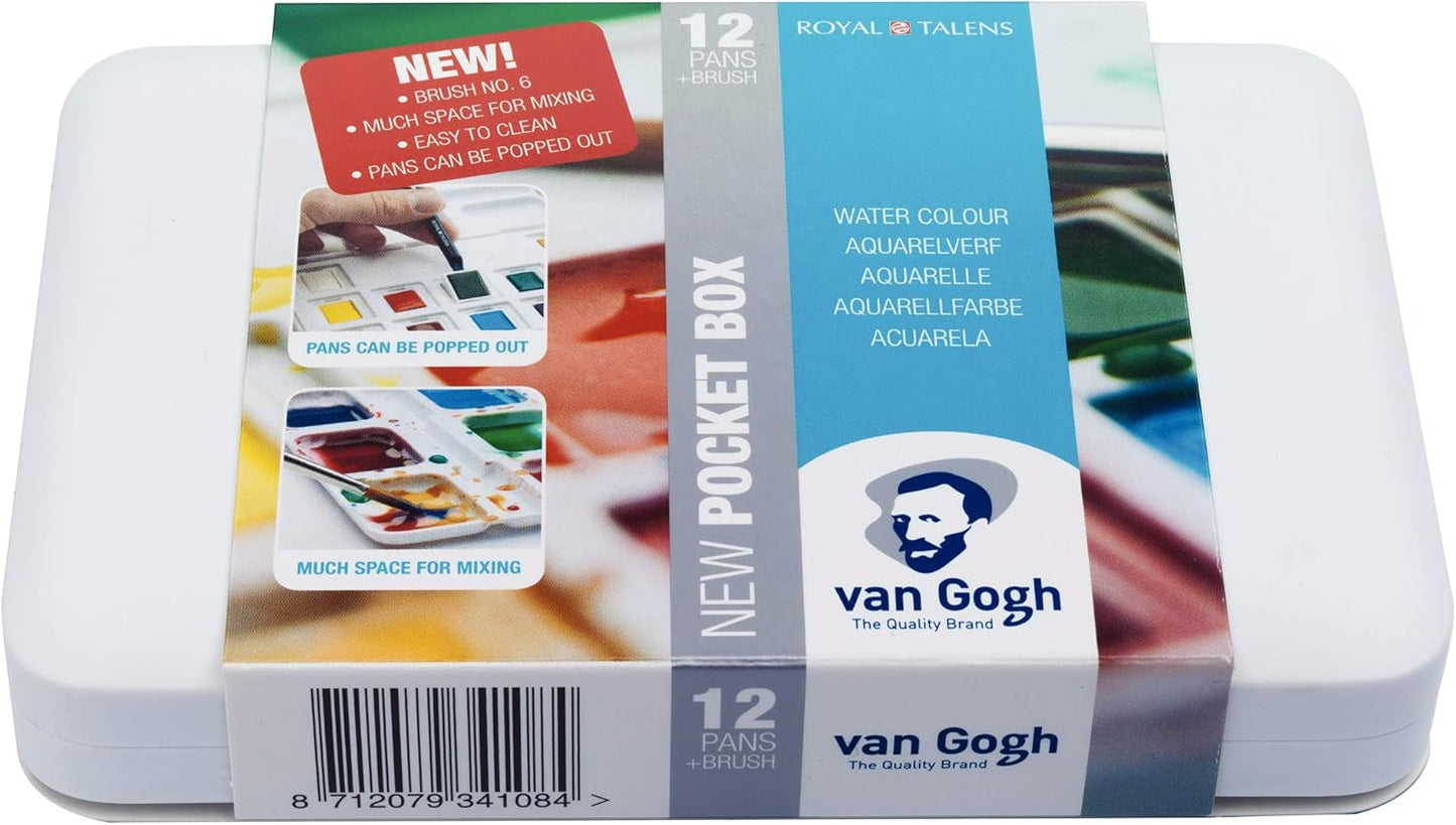 Van Gogh - Pocket Box 12 acuarelas y 1 pincel