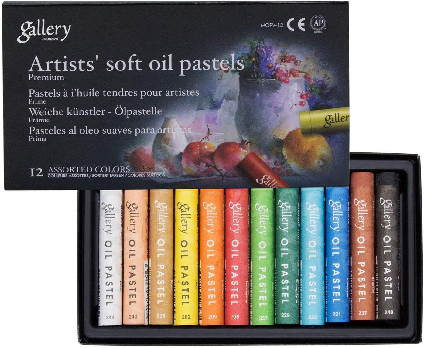 Mungyo Gallery - Juego de 12 pasteles suaves al óleo, varios colores