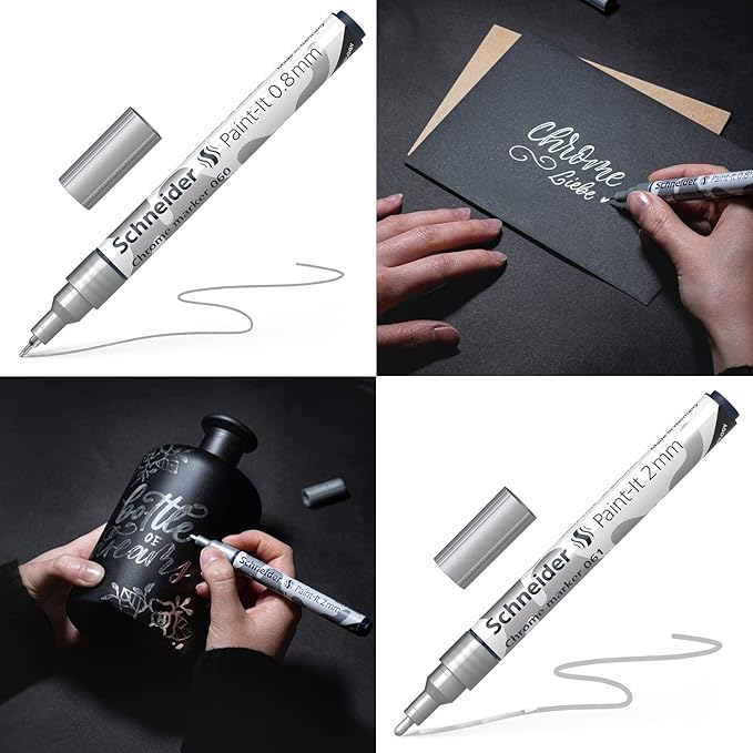 Schneider Set de Marcadores PAINT-IT 2 CHROME metálico (2 Unidades)