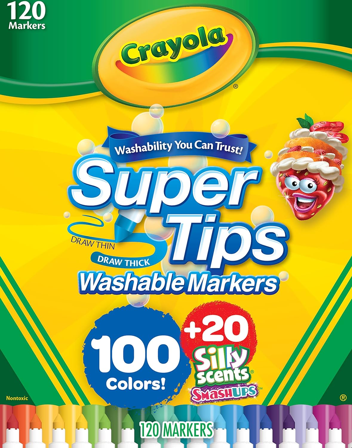 Crayola Supertips con fragancias divertidas, marcadores lavables para la escuela. KEEPLIVINGFASTER