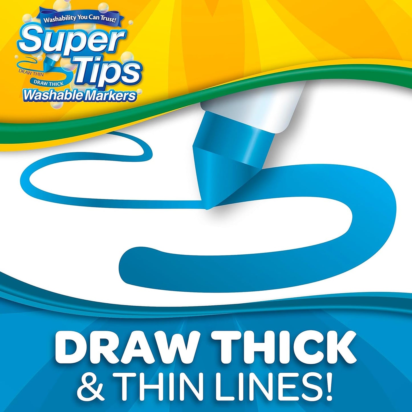 Crayola Supertips con fragancias divertidas, marcadores lavables para la escuela. KEEPLIVINGFASTER