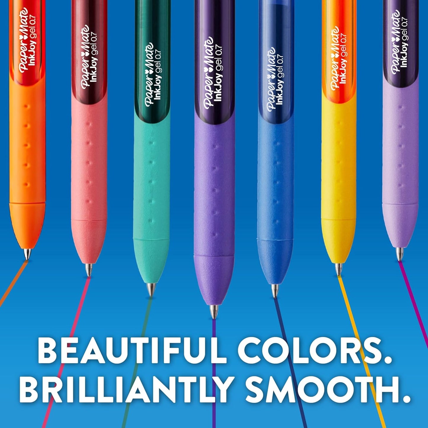 Paper Mate Bolígrafos de gel coloridos - Bolígrafos de gel InkJoy de punta media (0.7 mm). Perfectos para escritura y bocetos de colores vibrantes con Paper Mate InkJoy, 14 unidades