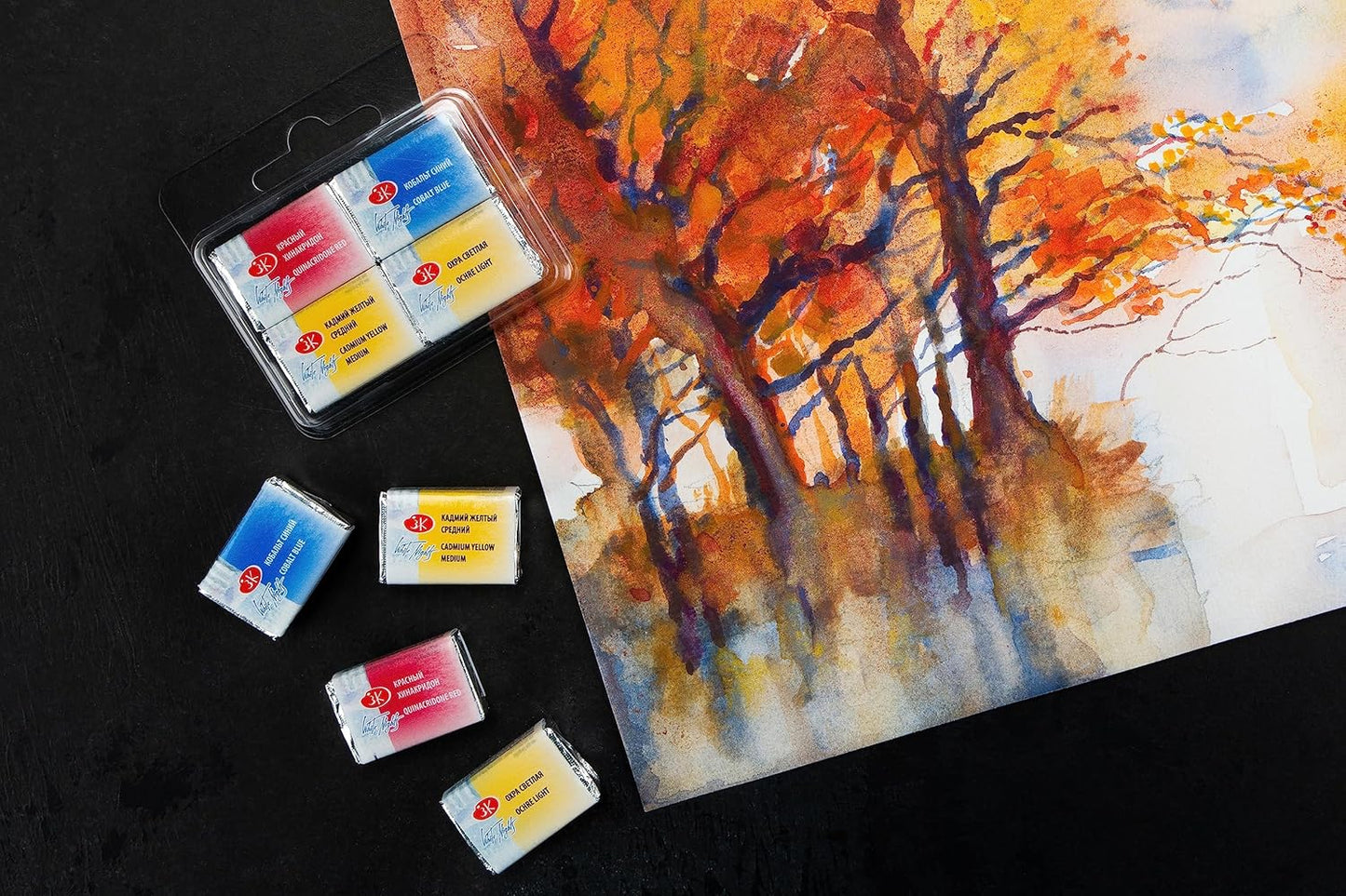 WHITE NIGHTS Nevskaya Palitra - Juego de acuarelas profesionales de grado extra fino para artistas
