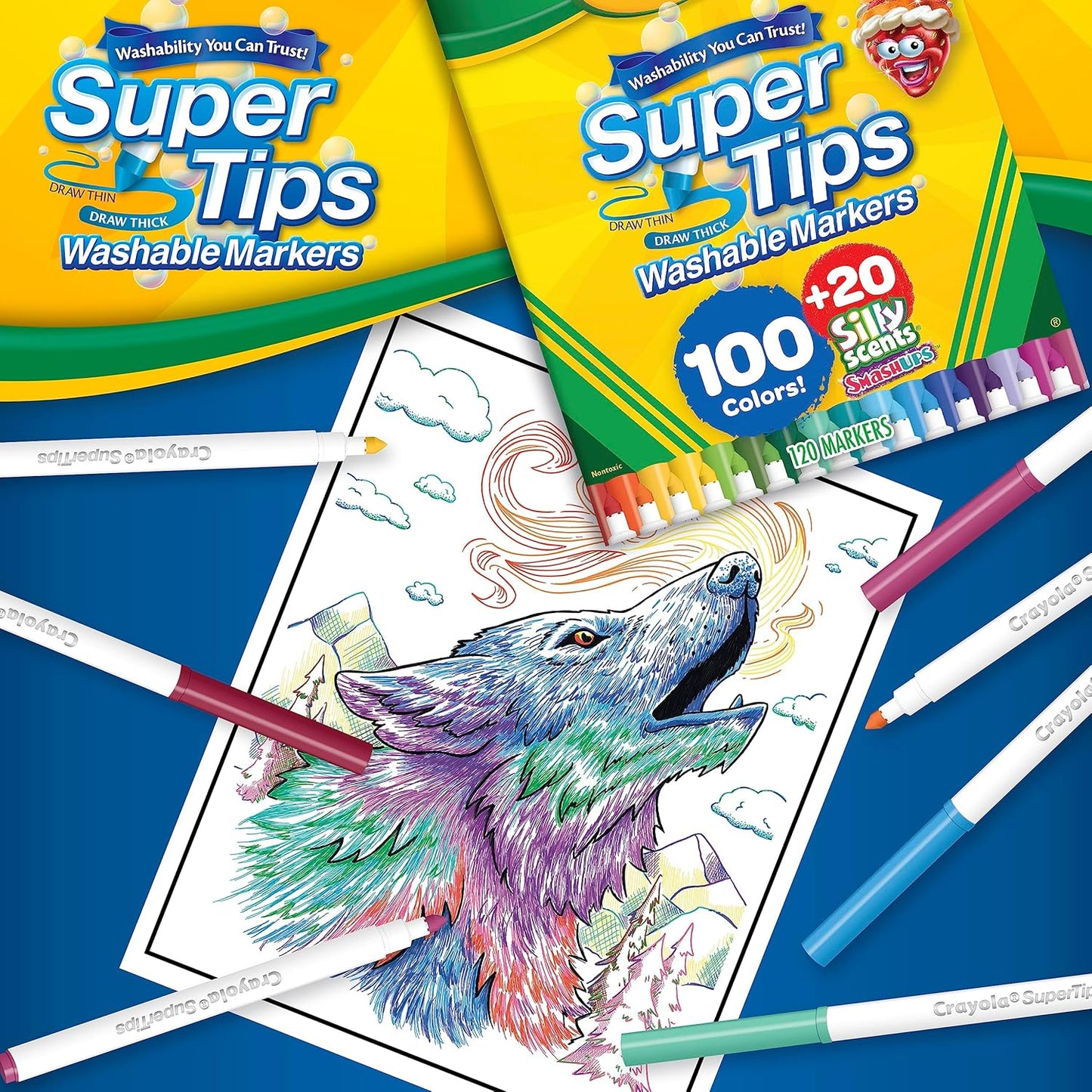 Crayola Supertips con fragancias divertidas, marcadores lavables para la escuela. KEEPLIVINGFASTER