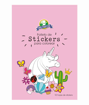 Mis Pasitos - Folleto de stickers para colorear