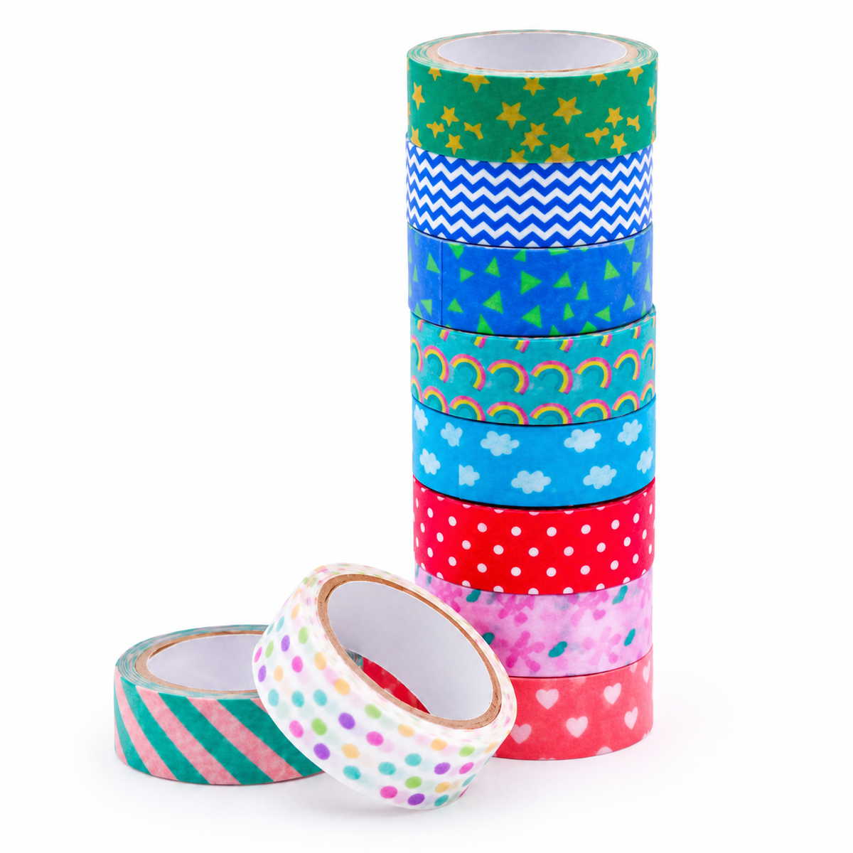 Cinta Decorativa Washi Tape Pointer 5mts - 10 rollitos surtidos