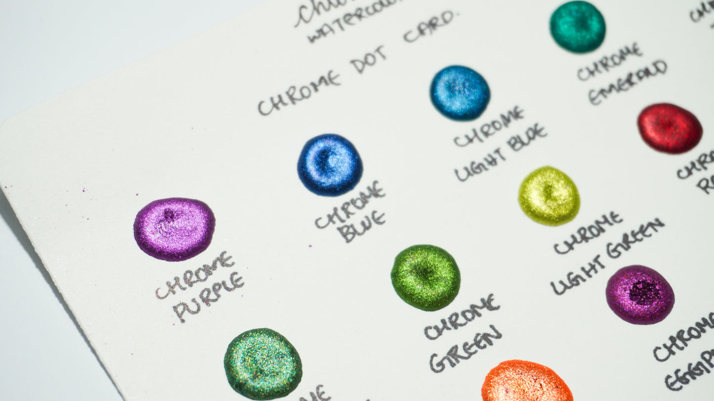 Acuarelas Artesanales: Chrome Dot Cards - Chroma Watercolors KEEPLIVINGFASTER