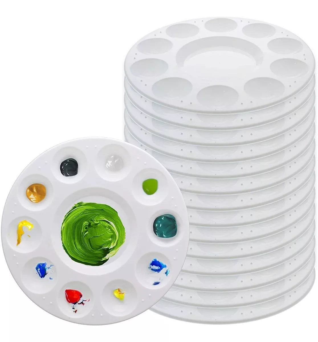 Paleta De Pintura Huevera O Bandeja Redonda De Plástico KEEPLIVINGFASTER