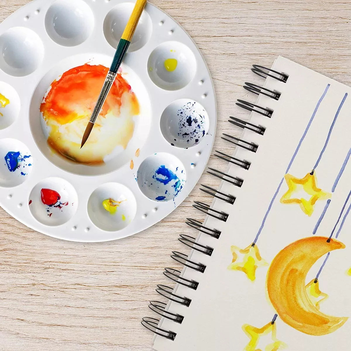 Paleta De Pintura Huevera O Bandeja Redonda De Plástico KEEPLIVINGFASTER