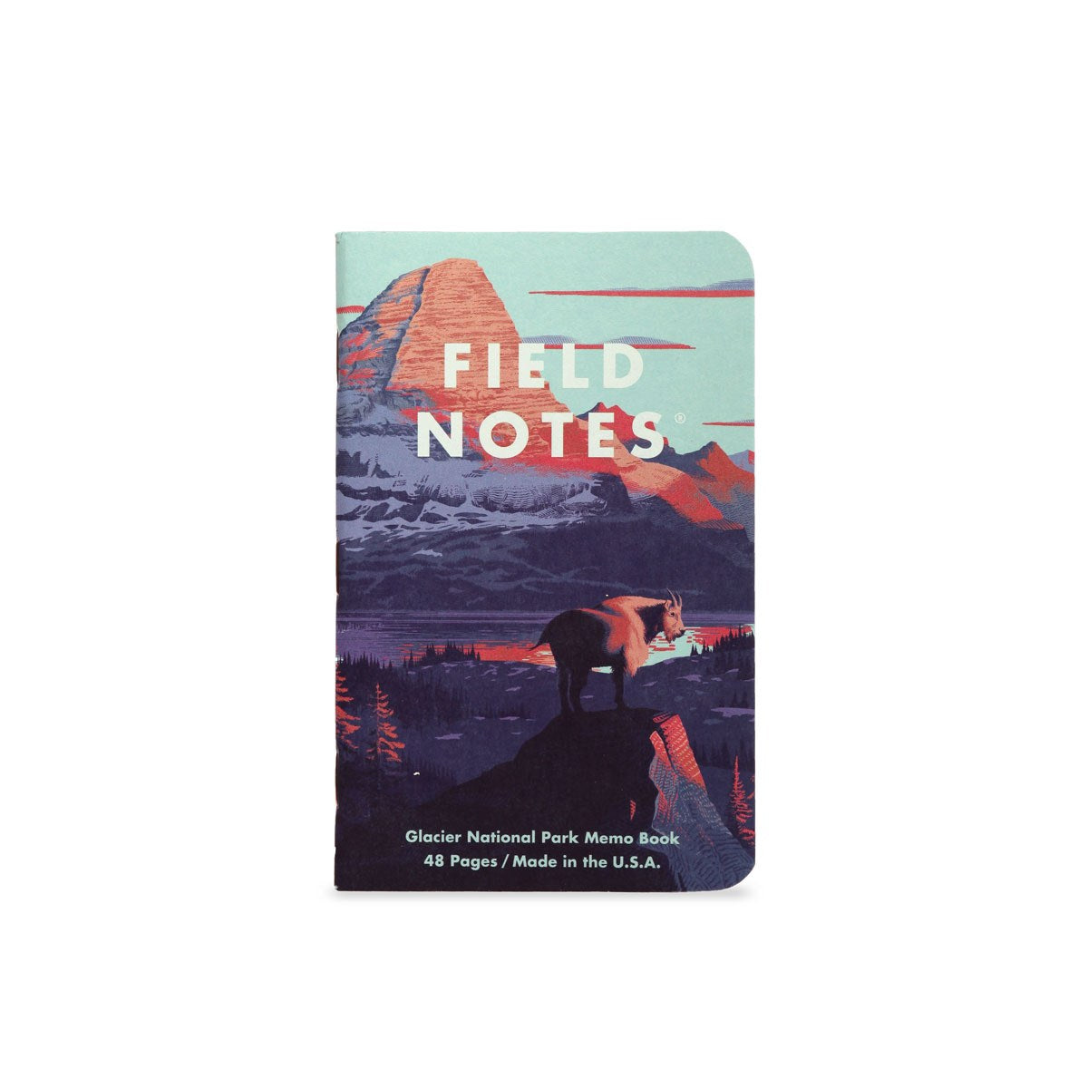 Field Notes: National Parks Series Libreta de Papel Cuadriculado- 3.5 x 5.5 Pulgadas - Glacier National Park by Laurent Durieux