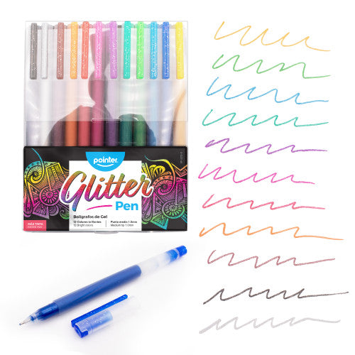Pointer - Estuche de 12 lapiceros olores Gel Escarchado
