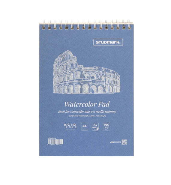 Studmark - Watercolor Pad A4 - 190gramos 24 hojas