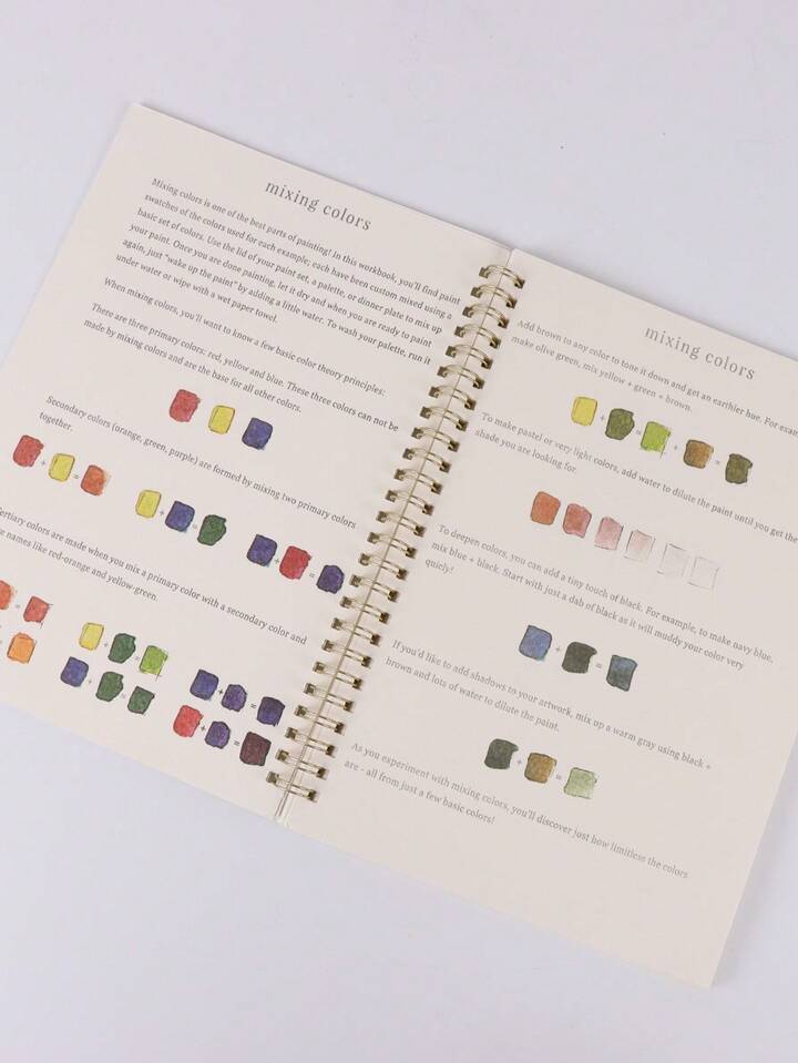 1 cuaderno para pintar aves, boceto en papel acuarela e instrucciones en inglés