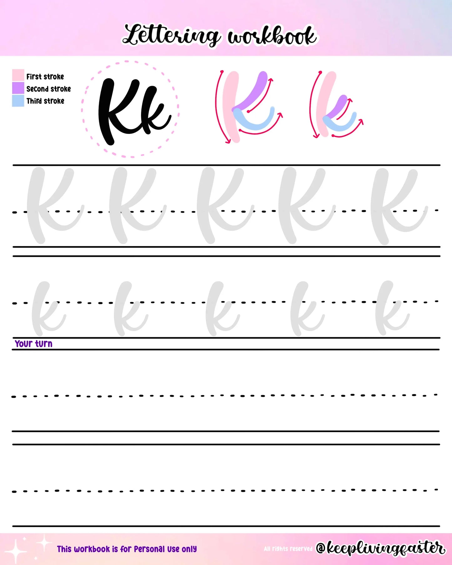 LETTERING WORKBOOK KEEPLIVINGFASTER