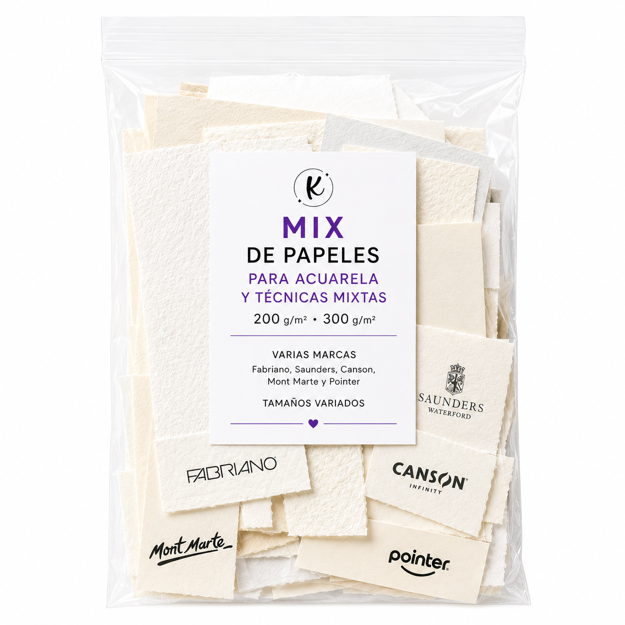 Mix de Papeles para Acuarela y Técnicas Mixtas