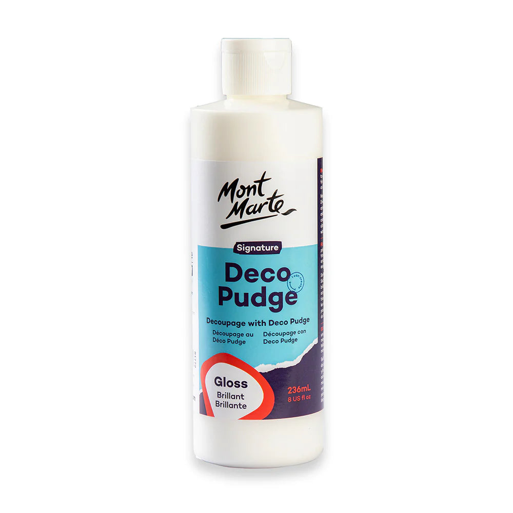 Mont Marte - Barniz artesanal Deco Pudge Signature, 236 ml (8 onzas líquidas), brillante