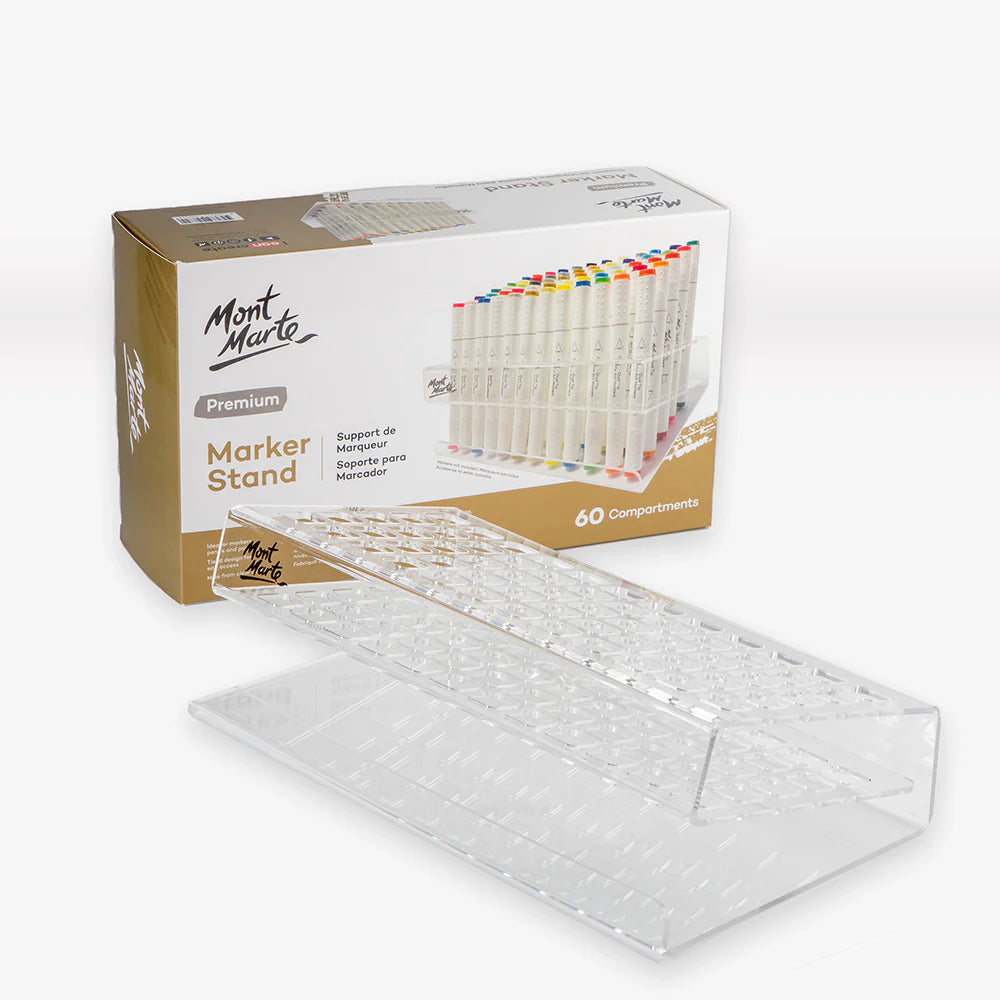 Mont Marte - Soporte para marcadores Premium con 60 compartimentos