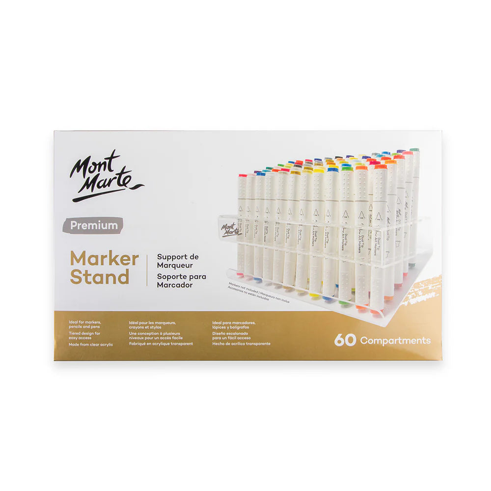 Mont Marte - Soporte para marcadores Premium con 60 compartimentos
