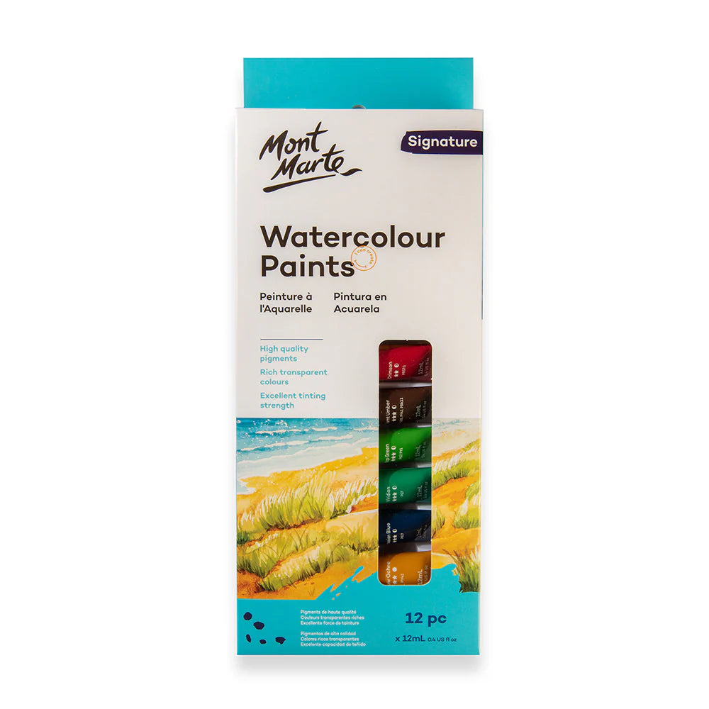 Mont Marte - Acuarelas Signature, 12 unidades x 12 ml