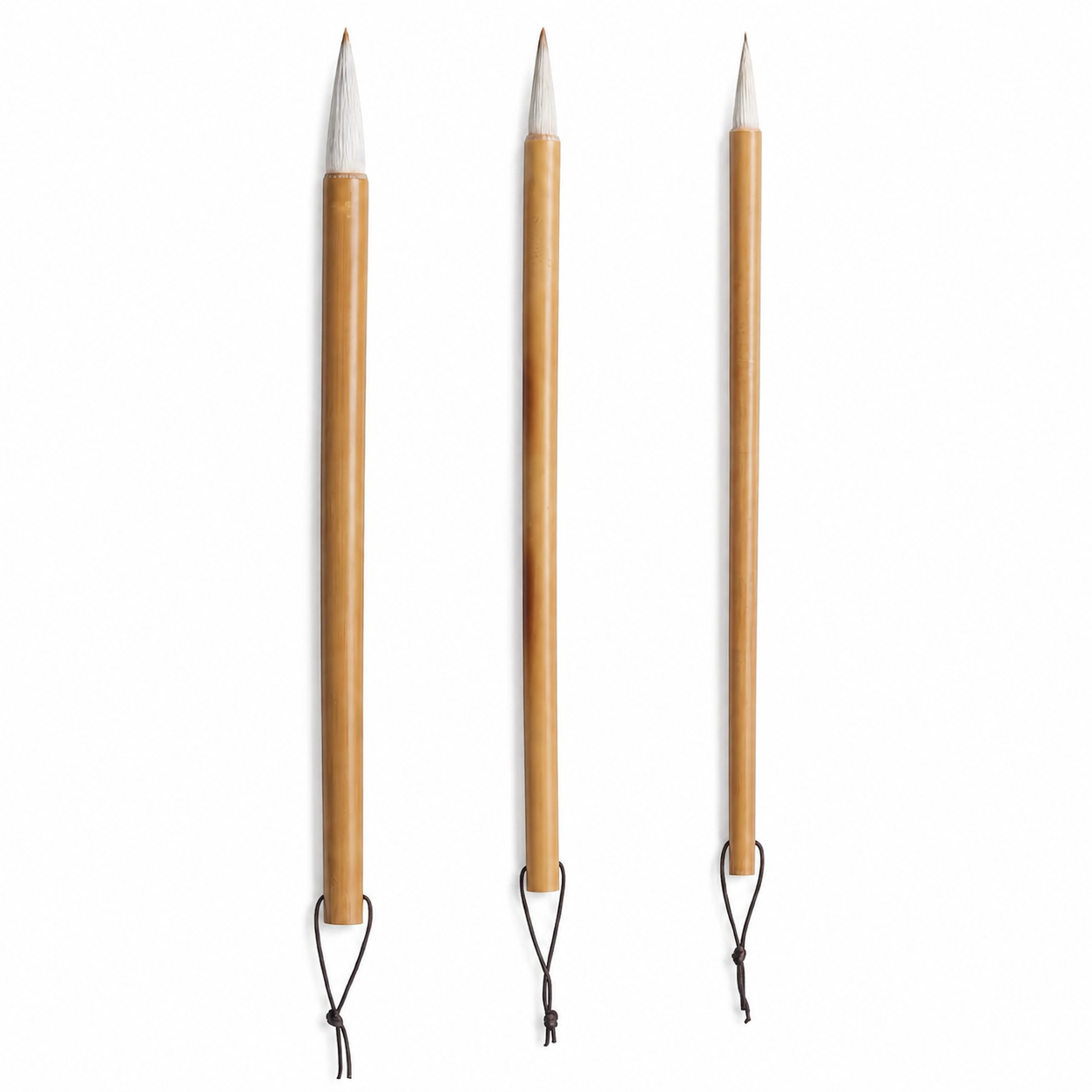 Juego de 3 pinceles de pintura de escritura tradicional, juego de pinceles de caligrafía china, pincel de dibujo de líneas de pájaro, pinceles de tinta de acuarela para principiantes, artistas