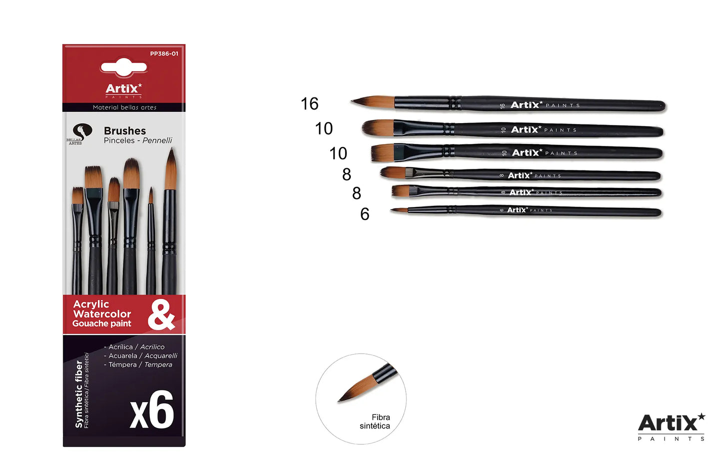 Artix - 6 Pinceles PP386-01