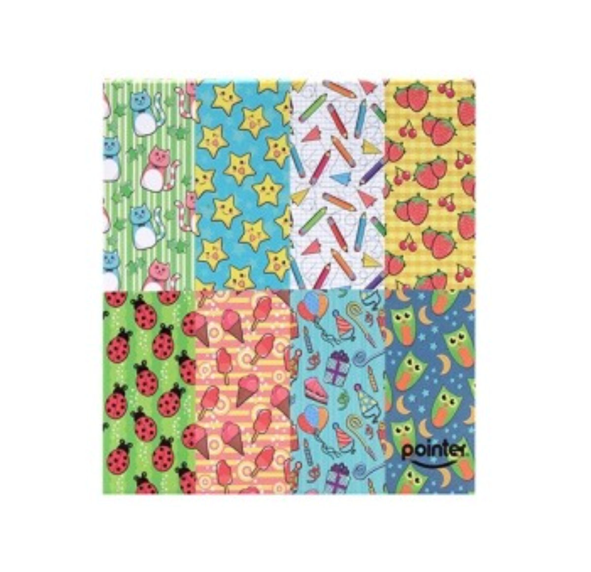Block de Papel Decorativo Pointer® - Frutas, Animales y helados