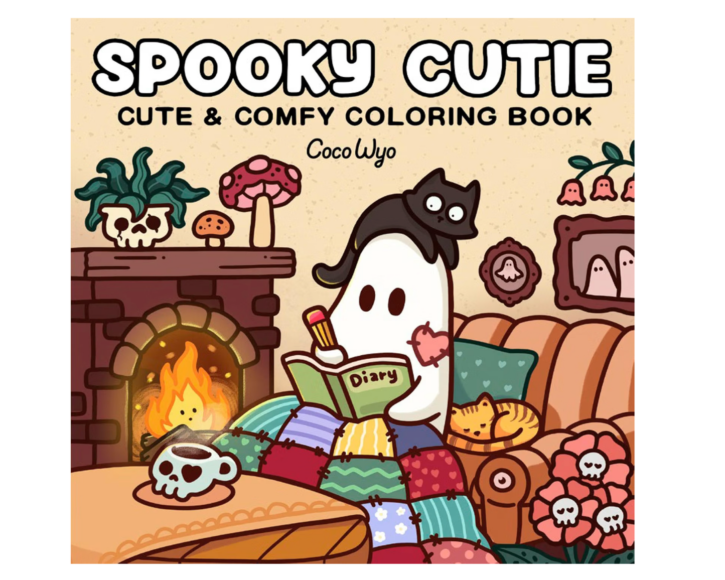 Spooky Cutie: Coloring Book for Adults and Kids (Cozy Spaces Coloring)