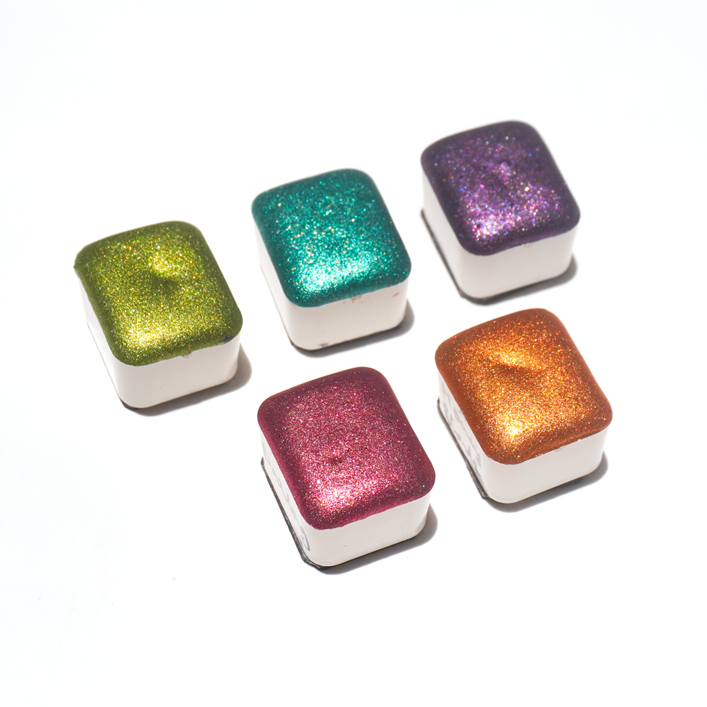 TheoryTheShop - Set FAIRY DUST de acuarelas artesanales súper brillantes HALF PAN (5)