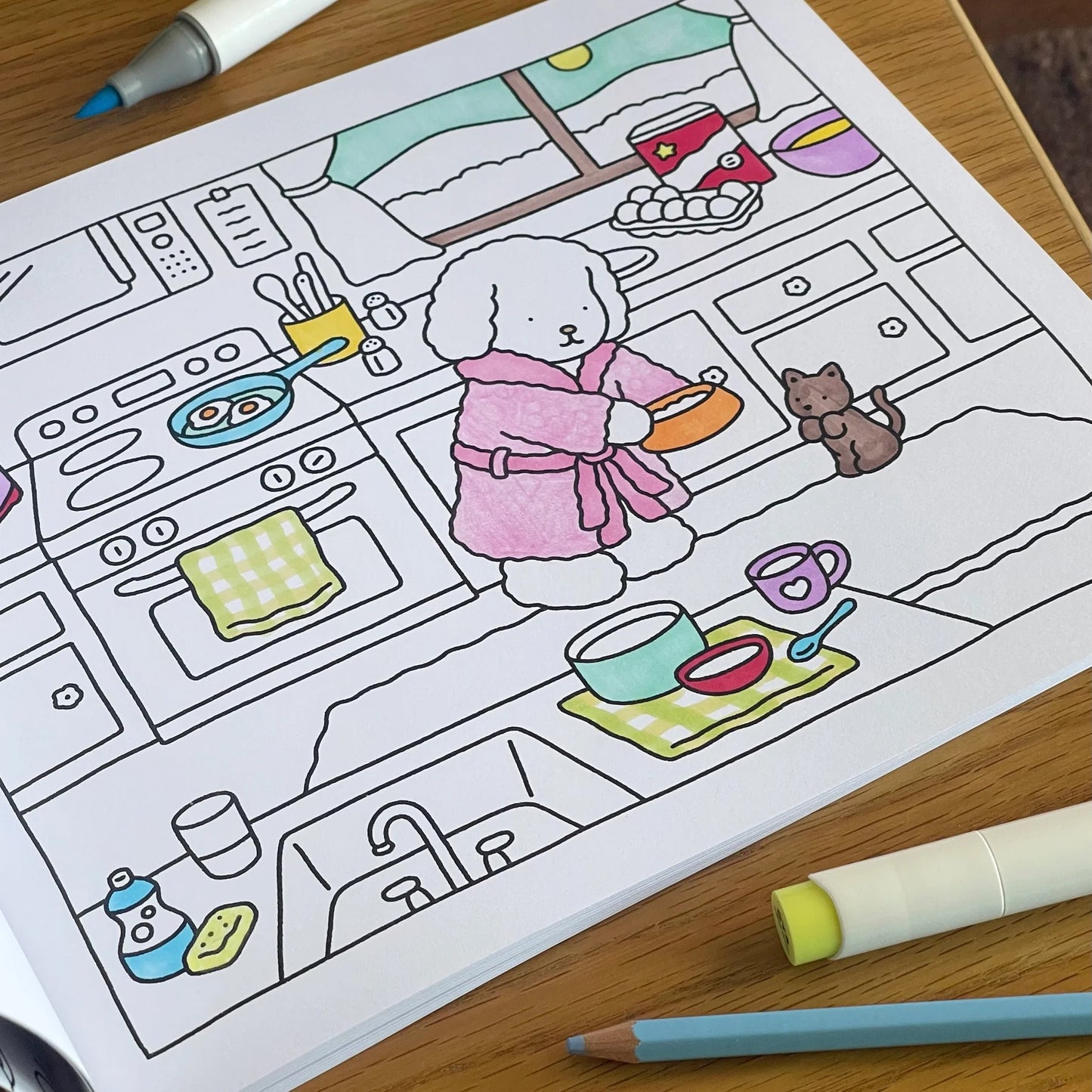BOBBIE GOODS - Day to Night Coloring Book KEEPLIVINGFASTER