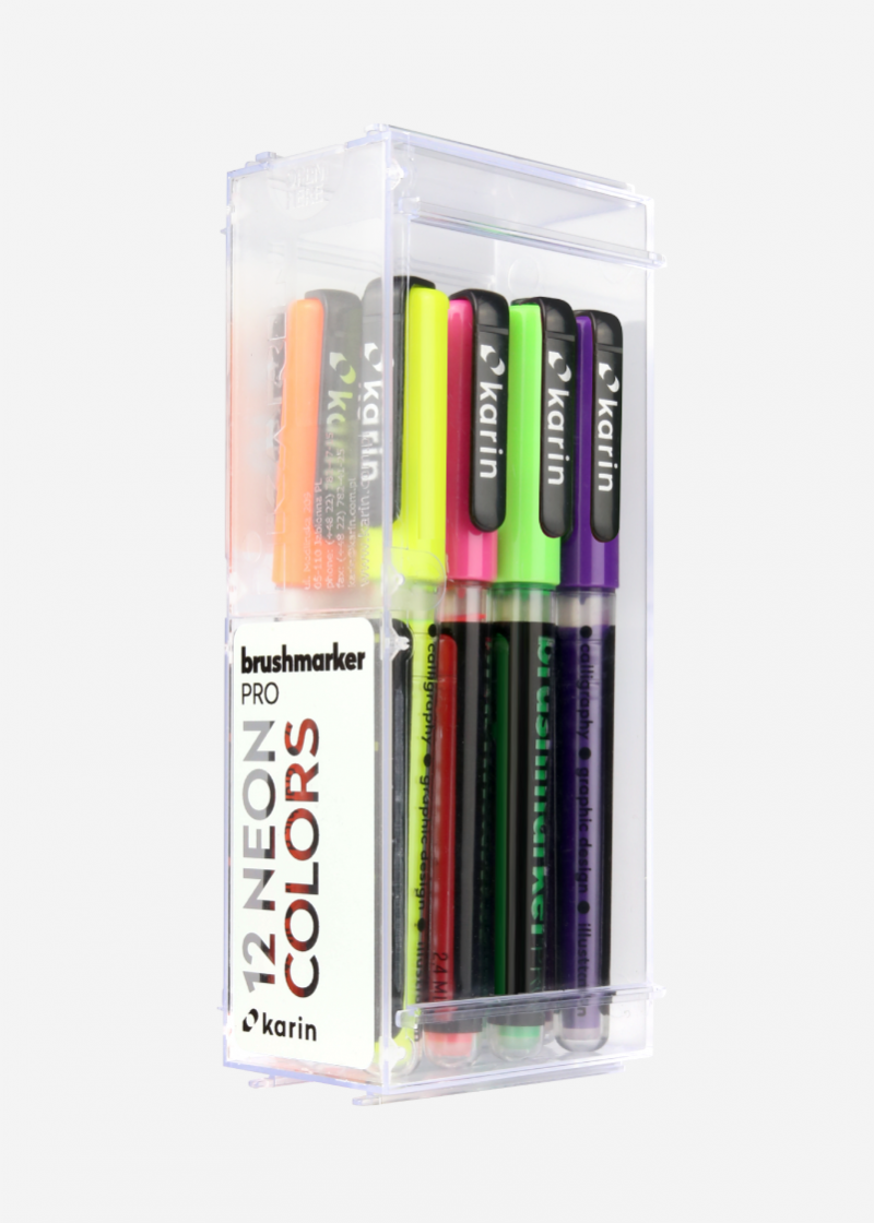KARIN MARKERS - Brushmarker PRO 12 "Neon colors" set KEEPLIVINGFASTER