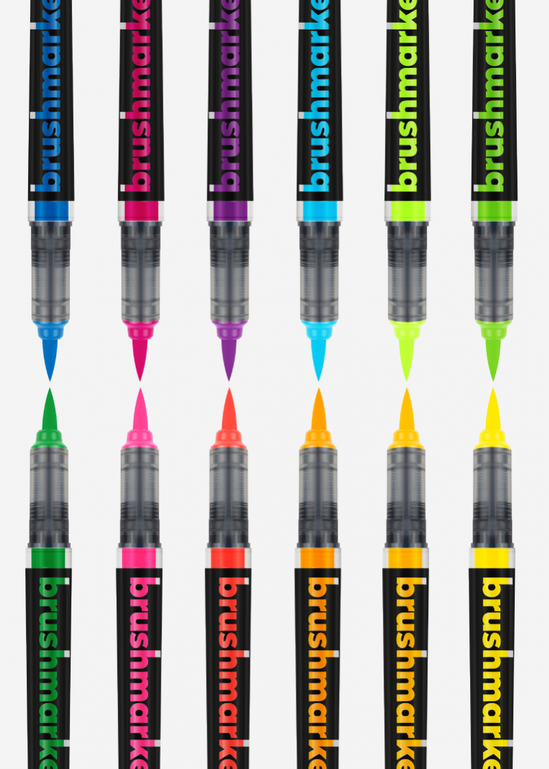 KARIN MARKERS - Brushmarker PRO 12 "Neon colors" set KEEPLIVINGFASTER
