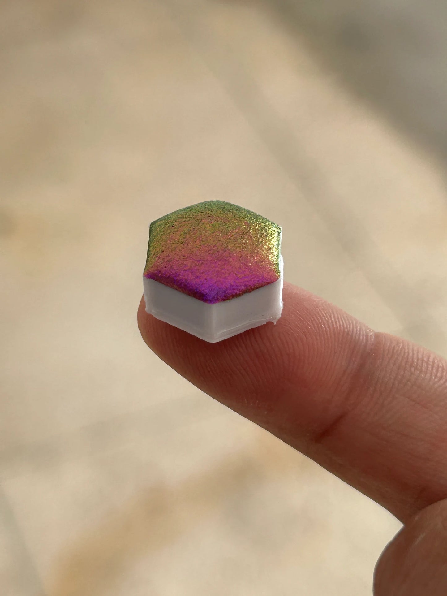 TheoryTheShop Paleta de acuarelas de la serie Colorshift Watercolor Bold, intensa acuarela camaleón, juego de 12 paletas hexagonales con caja